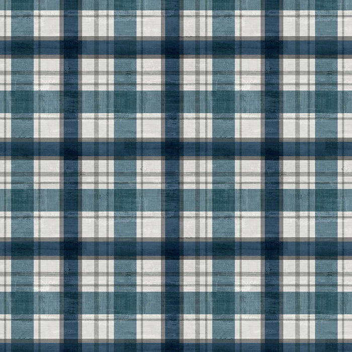 A Day At The Lake Check Plaid Gingham Fabric by the yard