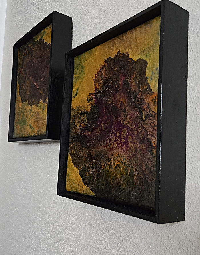 Abstract Diptych Canvas Set Contemporary Wall Art Paired Painting Collection Modern Home Decor Calming Zen Design Perfect Meditation Space Display Yoga Room Essential Peaceful Atmosphere Creation Breath Inspired Composition Rhythmic