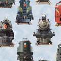 All aboard Trains Fabric by the yard