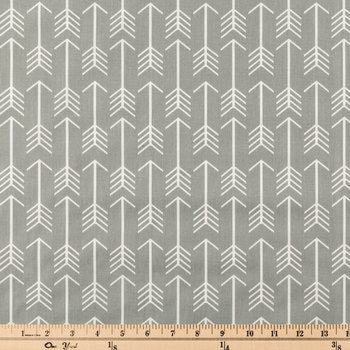 Aztec Premier Arrow White Gray Geometric Fabric by the yard