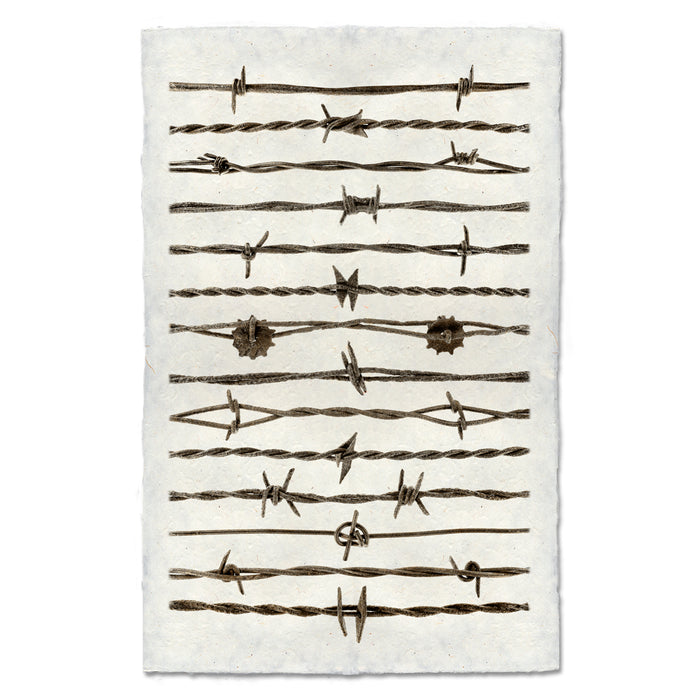 Barbed Wire western wall art print — fine art western photography on handmade paper, San Francisco
