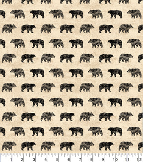 Bears Woodland Fabric by the yard