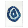 Blue Agate crystal wall art print — fine art Abstract photography on handmade paper, San Francisco