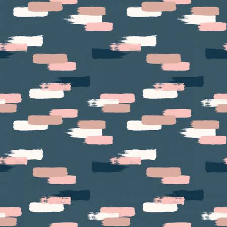 Blush by Jen Allyson Navy Blush Fabric by the yard