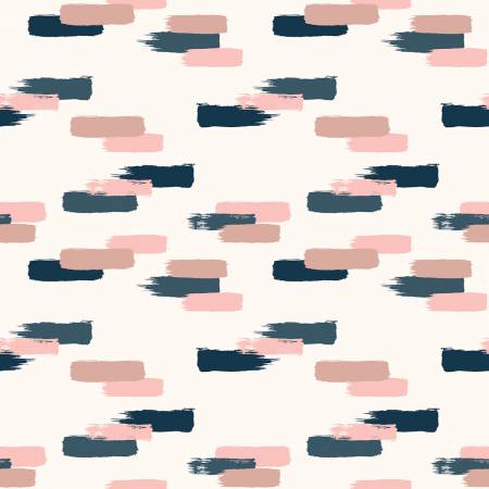 Blush by Jen Allyson Navy Blush Fabric by the yard