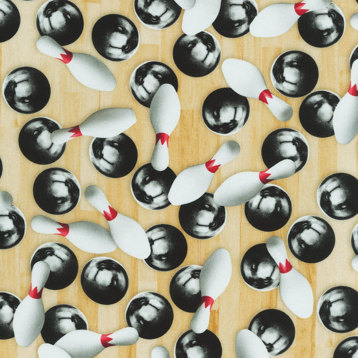Bowling Sports Life Fabric by the yard