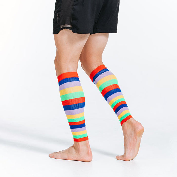 Calf Sleeves, Multicolor Stripe - PRO Compression