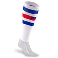 Calf Sleeves, White, Red and Blue Stripe - PRO Compression