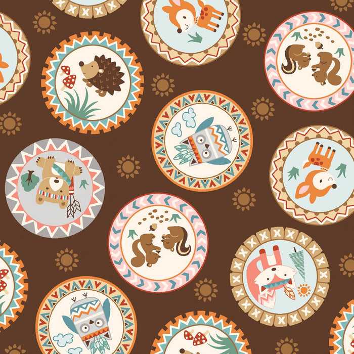 Camp A Long Critters Dream Catcher Fabric by the yard