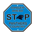 Carolina Panthers Sign 12x12 Plastic Stop Style CO