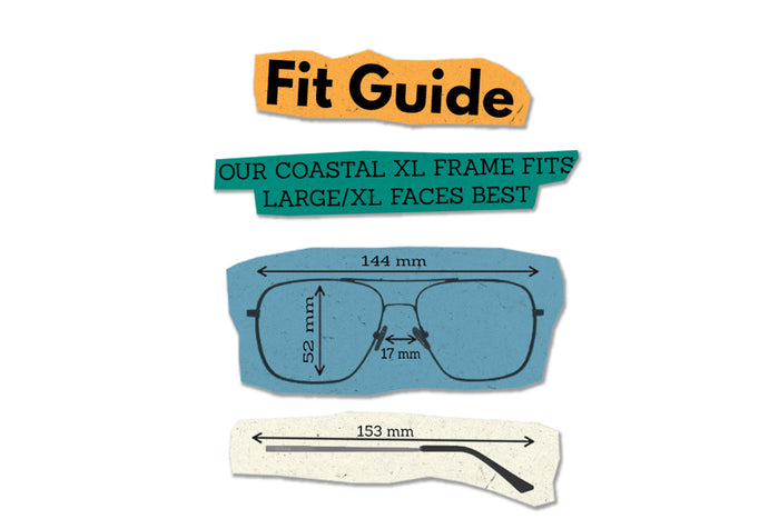 Coastal XL - Matte Silver - Deep Blue Polarized