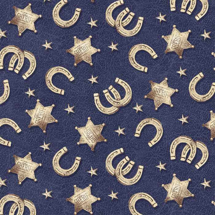 Cowboy Horseshoe Ranch Hands Fabric by the yard