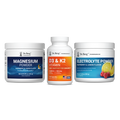 Three Dr. Berg supplement products on a white background