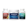 Three Dr. Berg supplement bottles on a white background