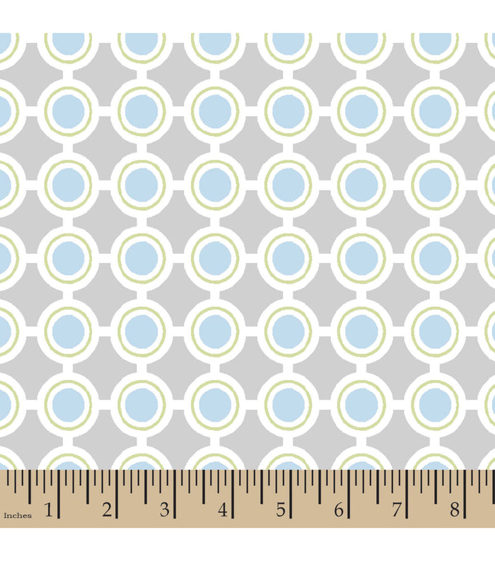 Dots Blue Gray Geometric Fabric by the yard