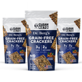 Three packages of Dr. Berg's Grain-Free Crackers.