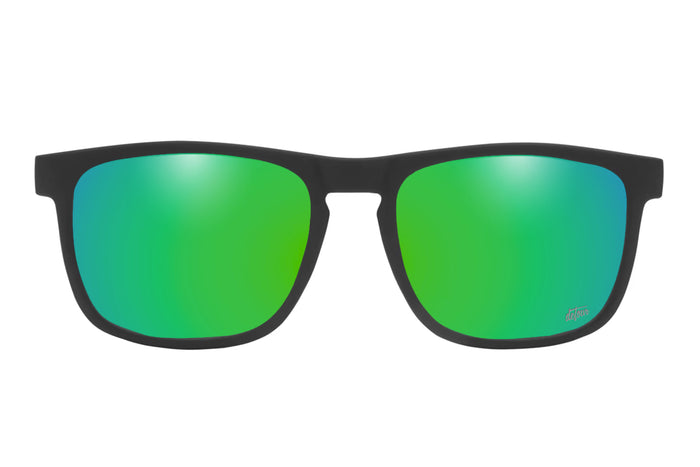 Floaties XL - Matte Black - Green Machine Lens Polarized