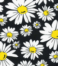 Floral Daisy Flower Amethyst Fabric by the yard