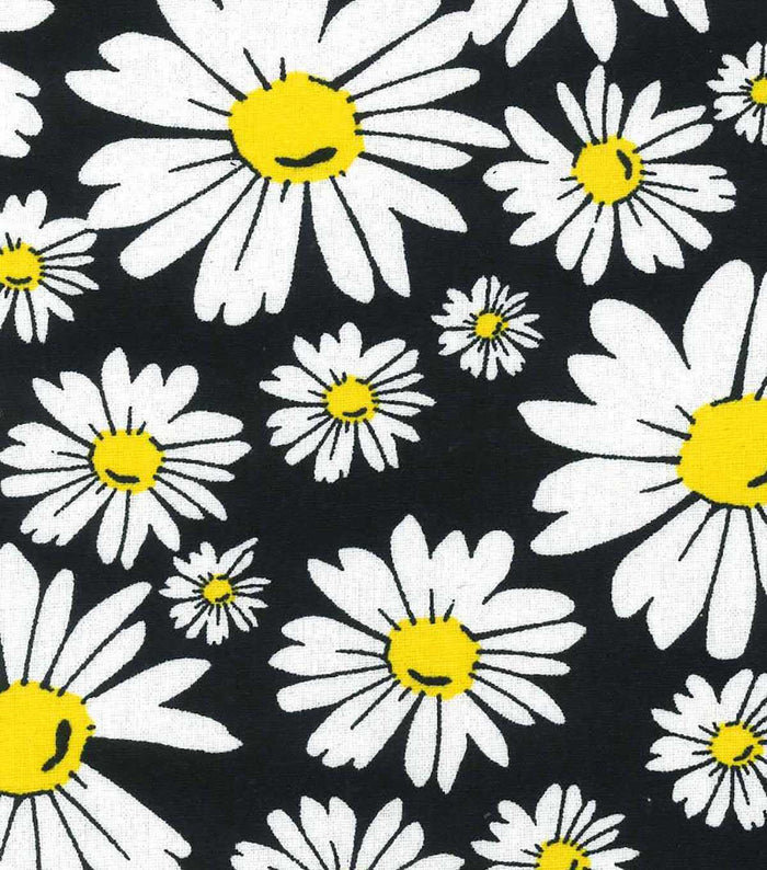 Floral Daisy Flower Amethyst Fabric by the yard
