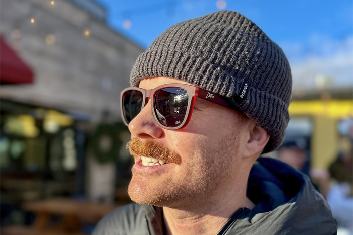 Frosted Burgundy - Jet Black Lens Polarized - Essentials