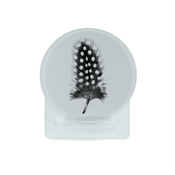 Glass Coasters (set of 4) - Feather