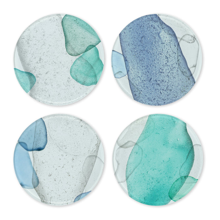 Glass Coasters (set of 4) - Sea Glass