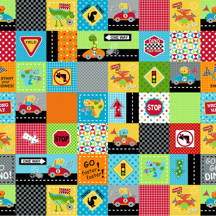 Go Go Dino Dinosaurs Fabric by the yard