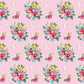 Happiness in Handmade Roses Floral Fabric by the yard