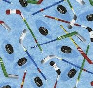 Hockey Sports Gail Ice Fabric by the yard