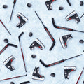 Hockey Sports Life Fabric by the yard