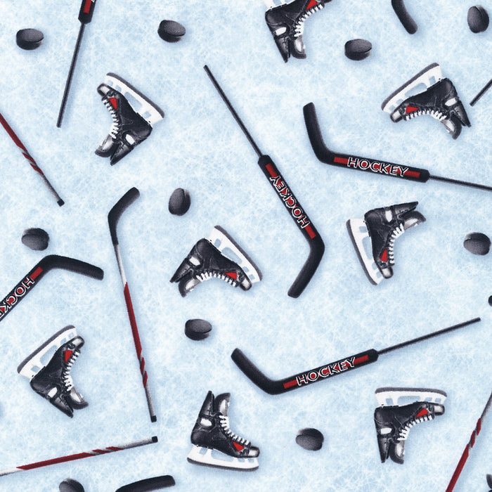 Hockey Sports Life Fabric by the yard
