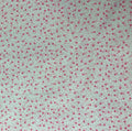 Tiny Pink Valentine Hearts on White Fabric by the yard