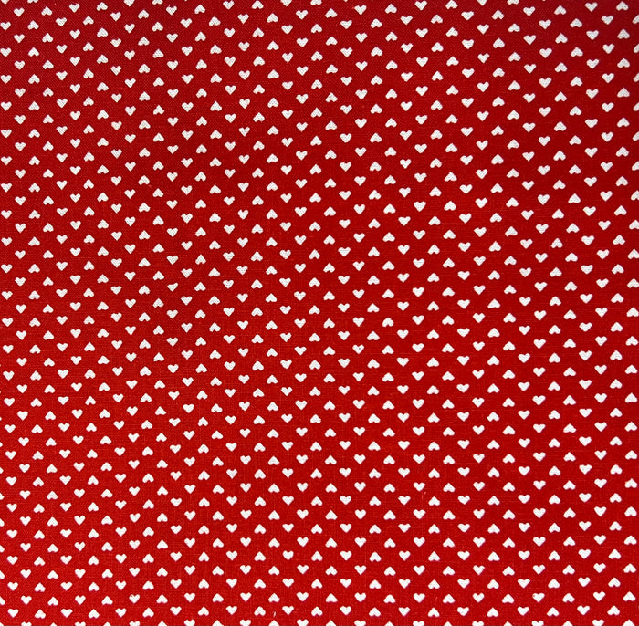 Tiny Valentine Hearts Fabric by the yard