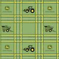 John Deere Tractor Plaid Fabric by the yard