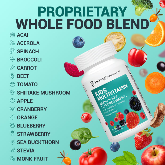 Proprietary whole food blend in kids multivitamin, made from natural, nutrient-rich ingredients.