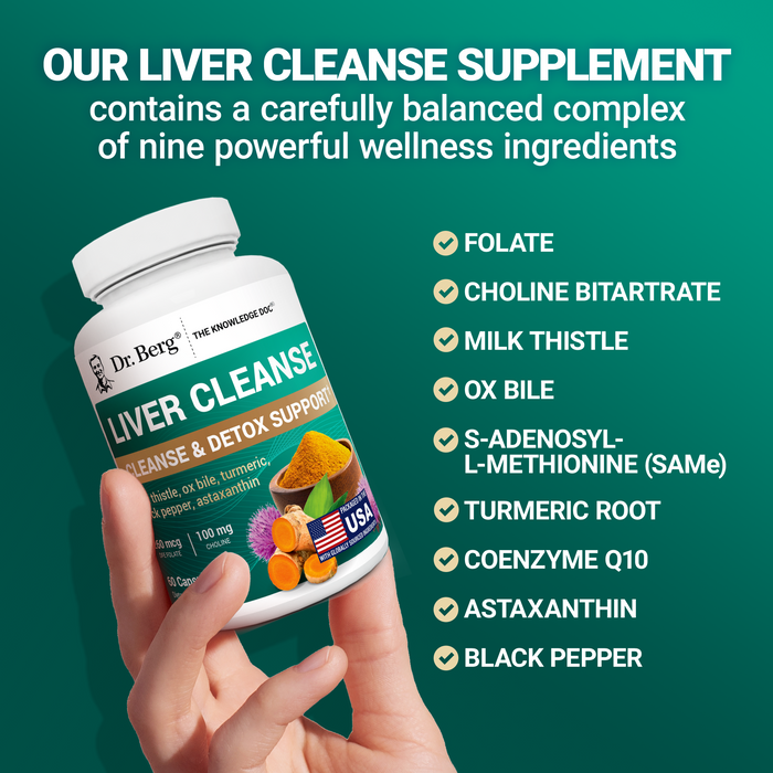List of ingredients in Liver Cleanse supplement, featuring a carefully balanced blend of nine powerful wellness ingredients.