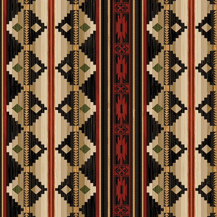 Living Lodge Triangle Aztec Geometric Fabric by the yard