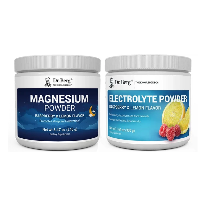 Dr. Berg Magnesium Powder Raspberry Lemon and Electrolyte Powder  Raspberry Lemon Powder