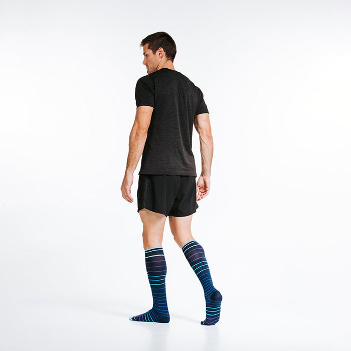 Marathon, Navy Blue Lines - PRO Compression