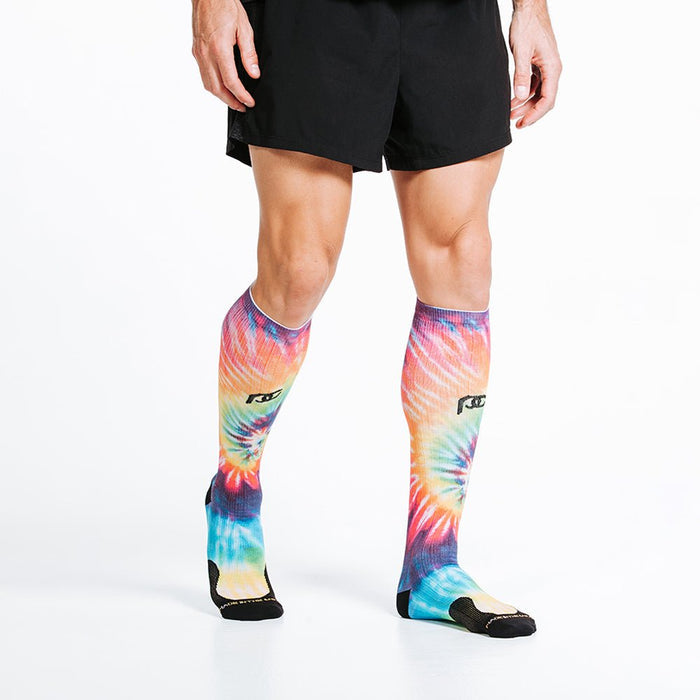Marathon Printed, Rainbow Tie Dye - PRO Compression