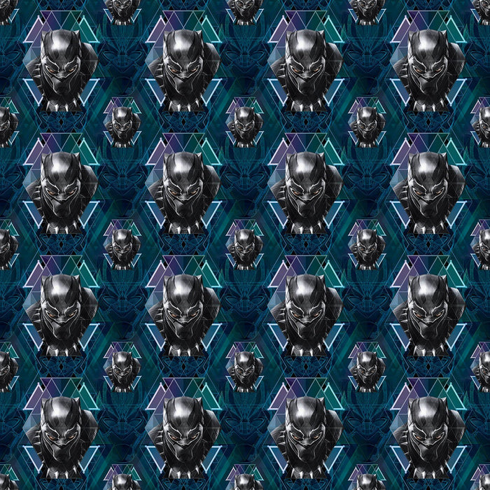 Marvel Avengers Black Panther Head Toss Fabric by the yard