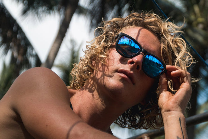 Essentials - Matte Black - Electric Blue Lens Polarized - Essentials