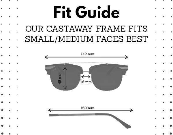Matte Gray Tortoise Shell Gold - Jet Black Lens Polarized - Castaway