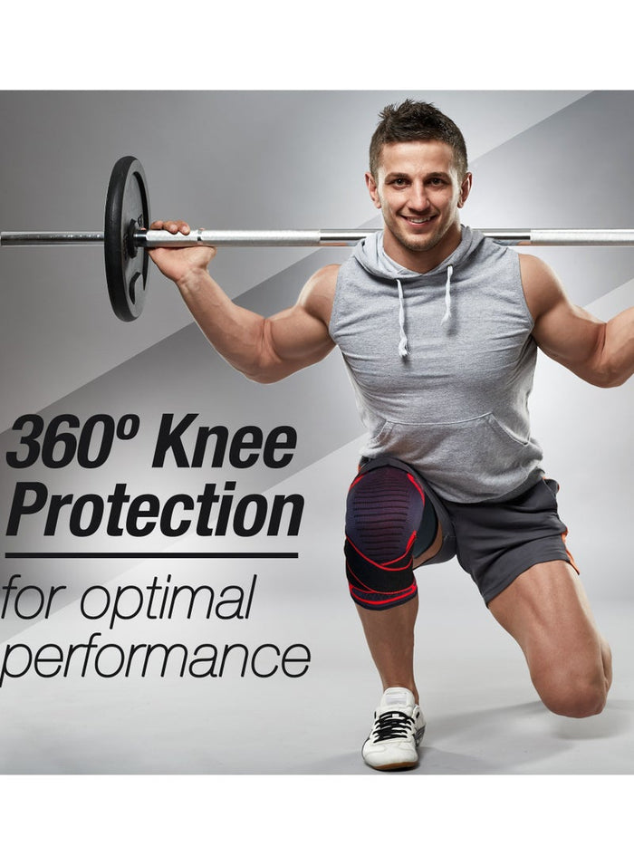 MMG Knee Support Brace Adjustable Sleeves Knee Stabilizer Exercise and Workout for Running (Single P