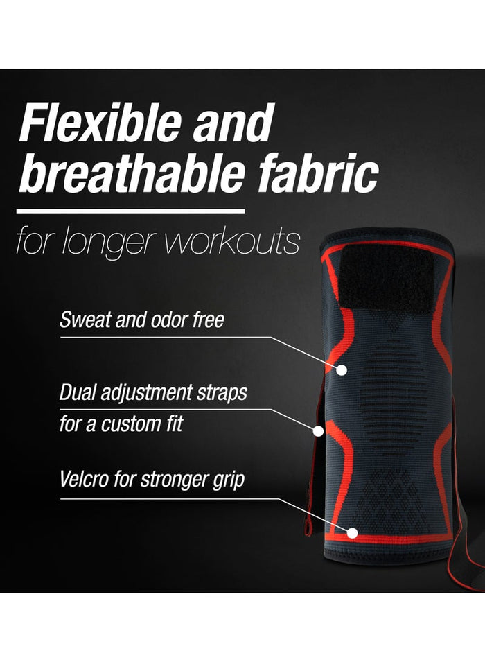 MMG Knee Support Brace Adjustable Sleeves Knee Stabilizer Exercise and Workout for Running (Single P