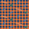 NCAA-Florida Gators Buffalo Plaid Cotton Fabric by the yard