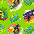 Nintendo Ninja Turtle Shell Surfing Time Fabric by the yard