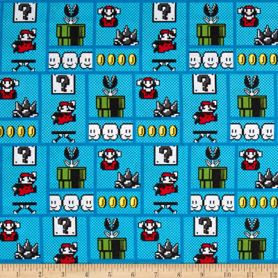 Nintendo Super Mario GameBoard Fabric by the yard