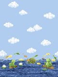 Paul & Sheldon Border Frogs Fabric by the yard