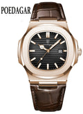 POEDAGAR Man Watch Waterproof Luminous Men's Watch Quartz - 40.5mm